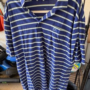Classic Blue Striped Polo Shirt